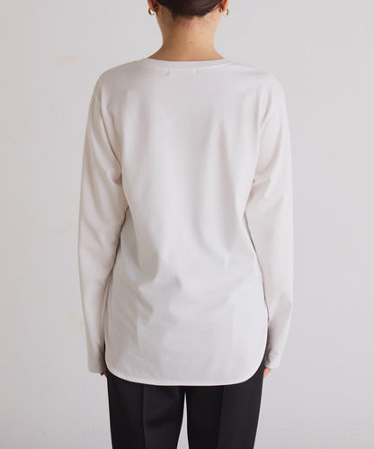 【臀部周圍遮蓋】plus soave標誌長袖T恤