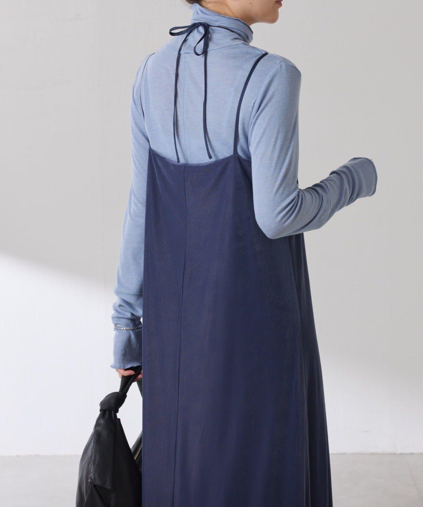 【可水洗上衣】羊毛混紡透視高領衫