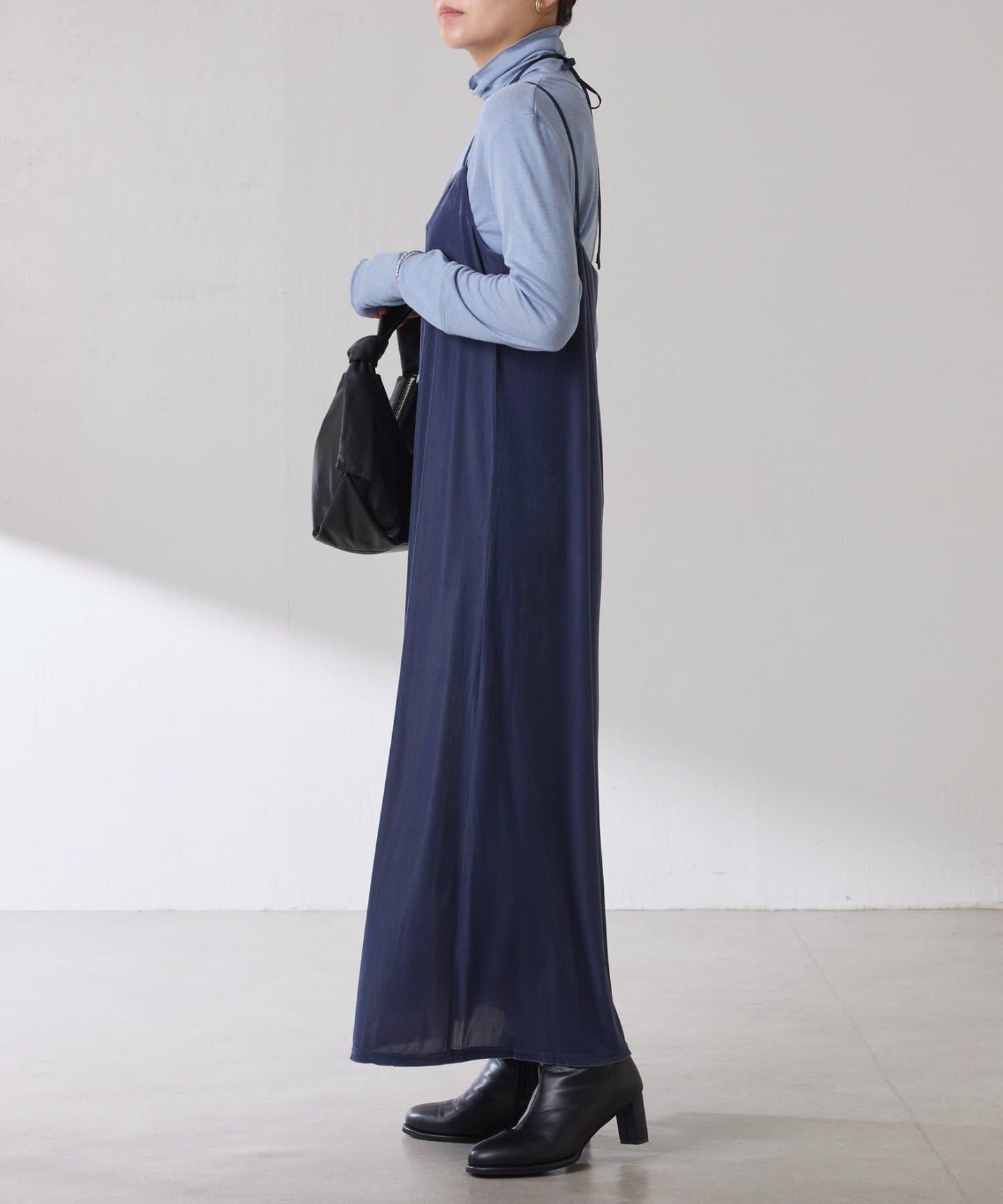 【可水洗上衣】羊毛混紡透視高領衫