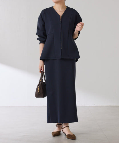 紙板荷葉邊開衫/套裝服