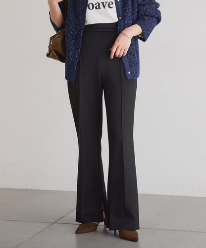 【2尺碼可選/高彈力】壓褶微喇叭褲