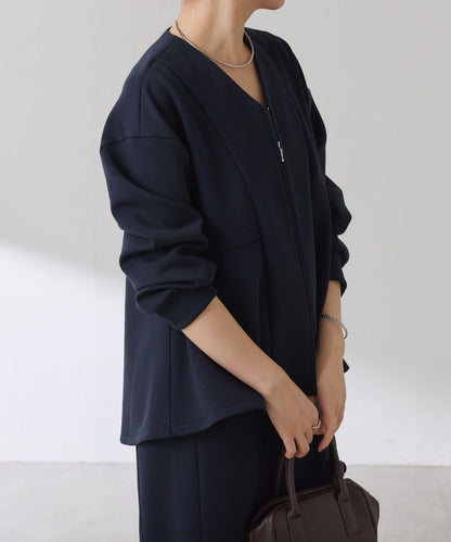 紙板荷葉邊開衫/套裝服