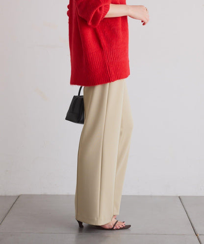 【2尺碼可選/高彈力】壓褶微喇叭褲