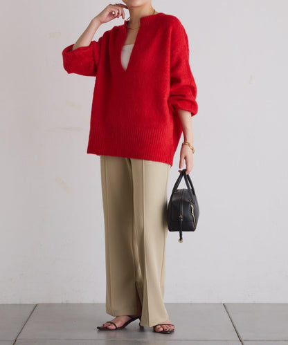 【2尺碼可選/高彈力】壓褶微喇叭褲