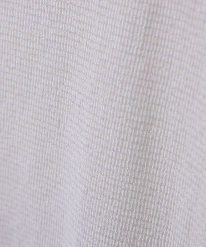 【可作內搭】透視亮絲羅紋方領上衣