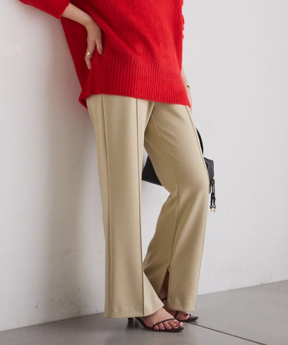 【2尺碼可選/高彈力】壓褶微喇叭褲