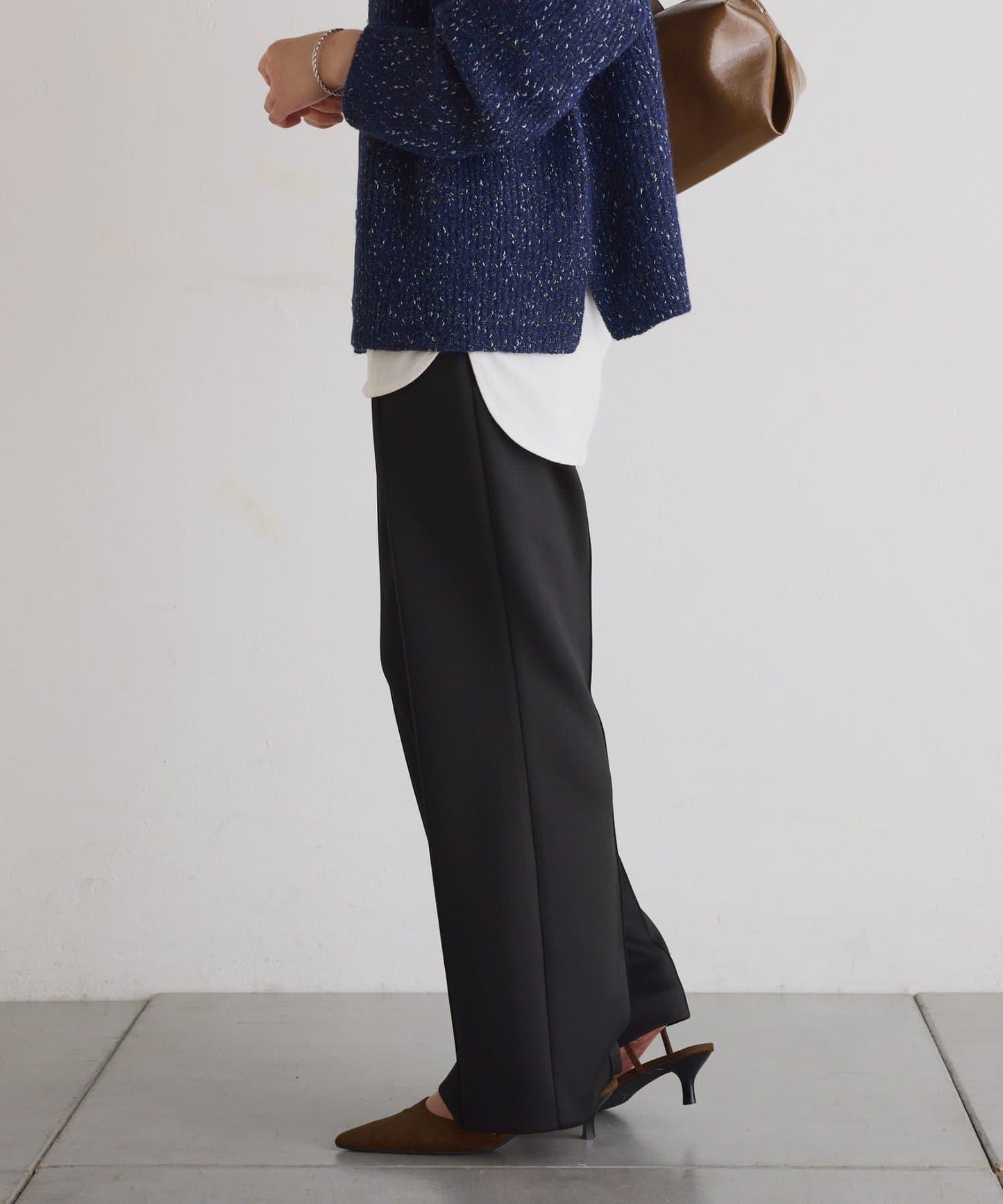 【2尺碼可選/高彈力】壓褶微喇叭褲