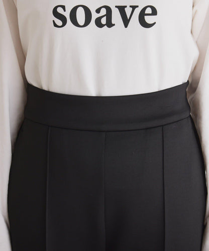 【2尺碼可選/高彈力】壓褶微喇叭褲