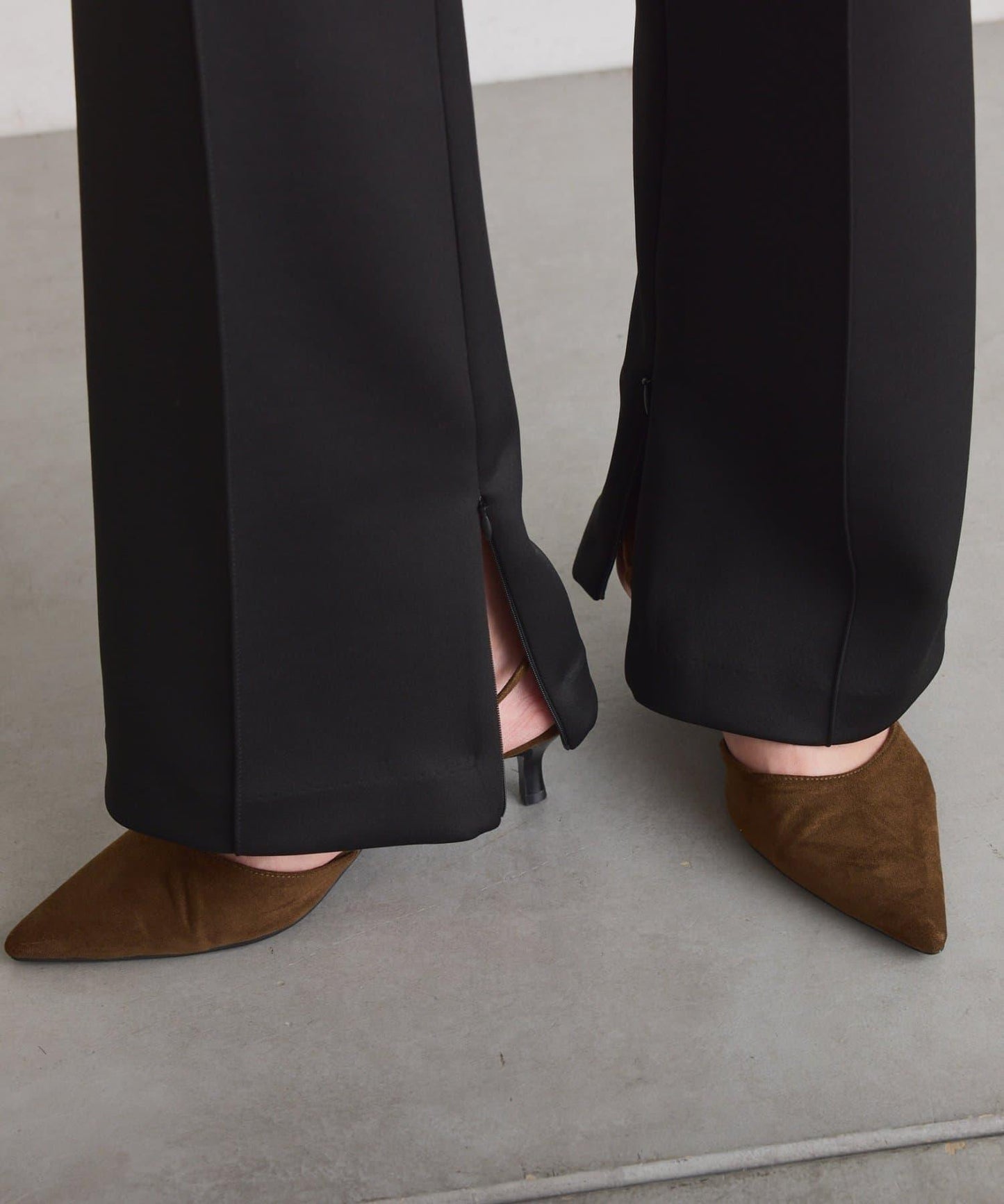 【2尺碼可選/高彈力】壓褶微喇叭褲