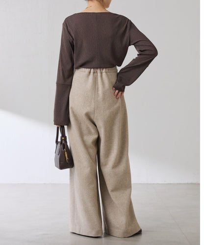 【可作內搭】透視亮絲羅紋方領上衣