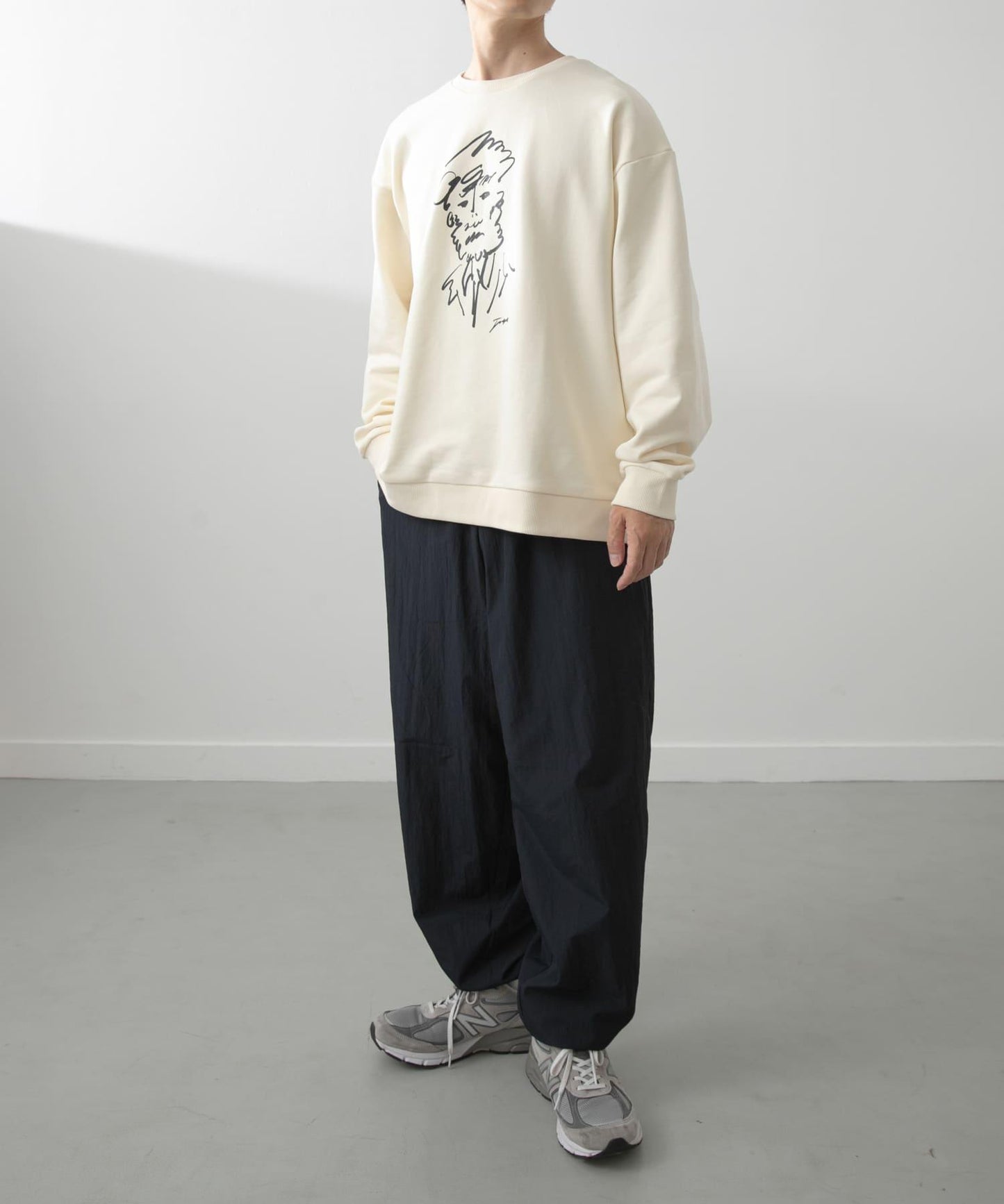 法式藝術印花圓領衛衣