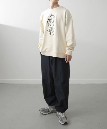 法式藝術印花圓領衛衣