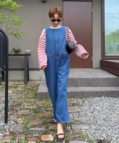 【@kokiminita聯名】拼接條紋寬袖T恤