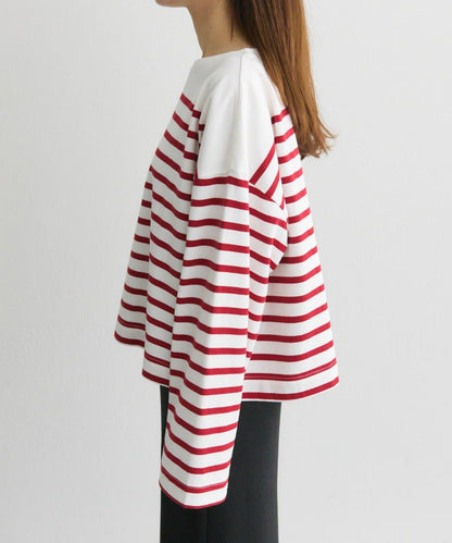 【@kokiminita聯名】拼接條紋寬袖T恤