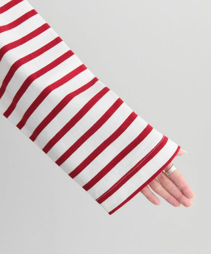 【@kokiminita聯名】拼接條紋寬袖T恤