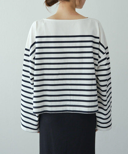 【@kokiminita聯名】拼接條紋寬袖T恤