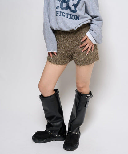 【AW】長毛針織短褲