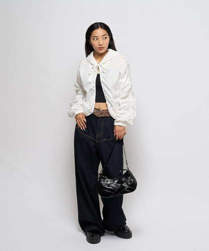 【WHO'S WHO gallery】抽褶連帽襯衫夾克