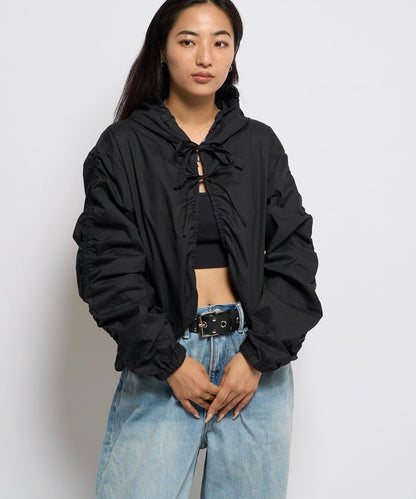 【WHO'S WHO gallery】抽褶連帽襯衫夾克