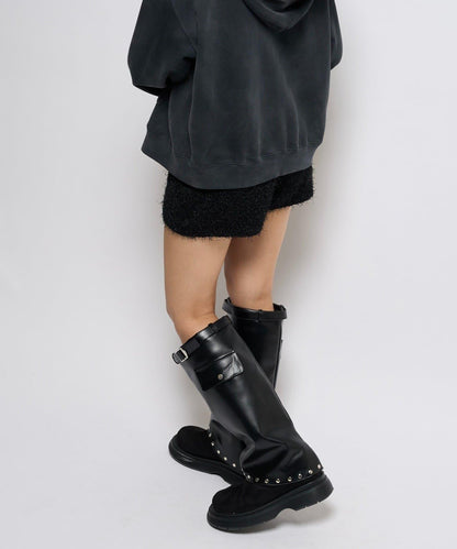 【AW】長毛針織短褲