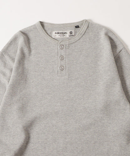 【AW】Sourcream華夫格亨利領長袖T恤