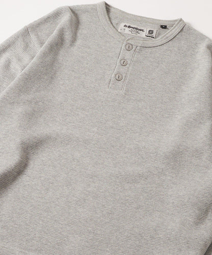 【AW】Sourcream華夫格亨利領長袖T恤