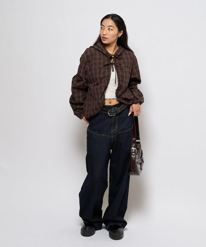 【WHO'S WHO gallery】抽褶連帽襯衫夾克