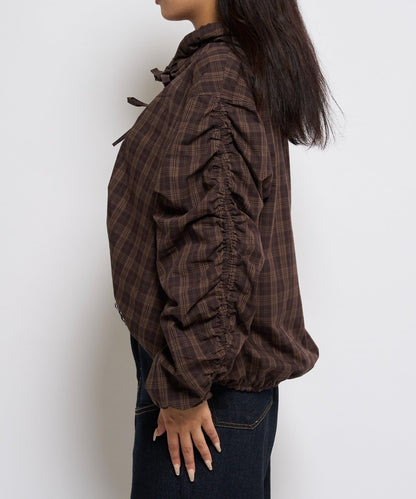 【WHO'S WHO gallery】抽褶連帽襯衫夾克