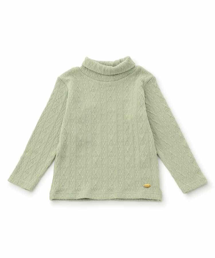 麻花紋高領上衣