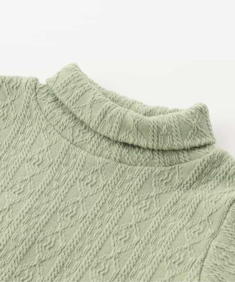 麻花紋高領上衣