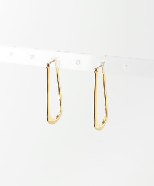 Aperdiem 西裝長方形耳釘（金色）