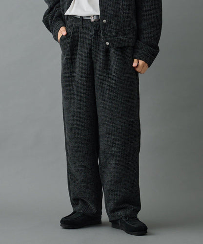 【AW】花呢雙褶錐形褲