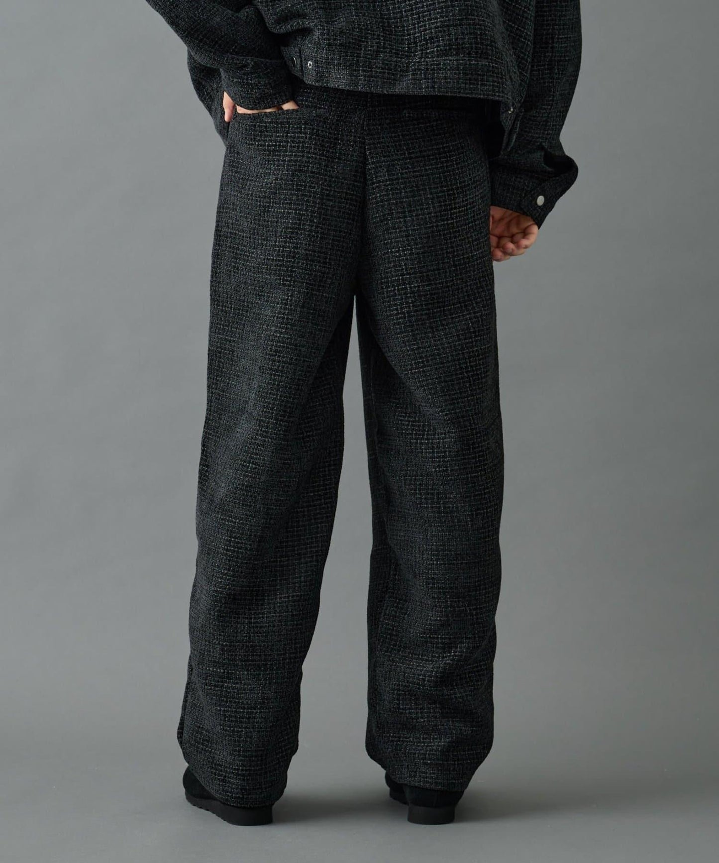 【AW】花呢雙褶錐形褲