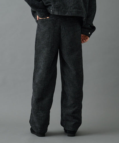 【AW】花呢雙褶錐形褲