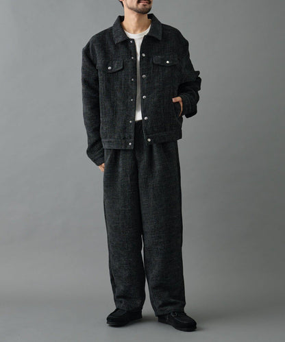 【AW】花呢雙褶錐形褲