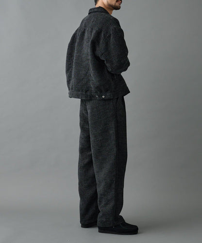 【AW】花呢雙褶錐形褲