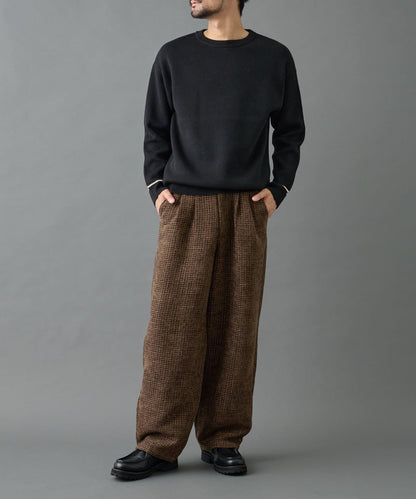 【AW】花呢雙褶錐形褲