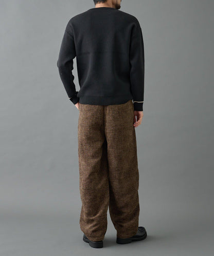 【AW】花呢雙褶錐形褲