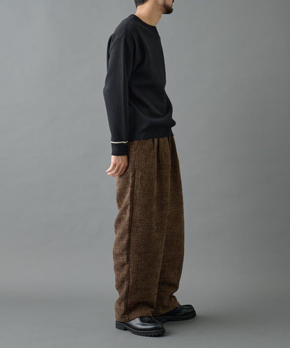 【AW】花呢雙褶錐形褲