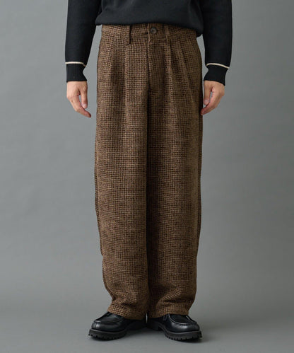 【AW】花呢雙褶錐形褲