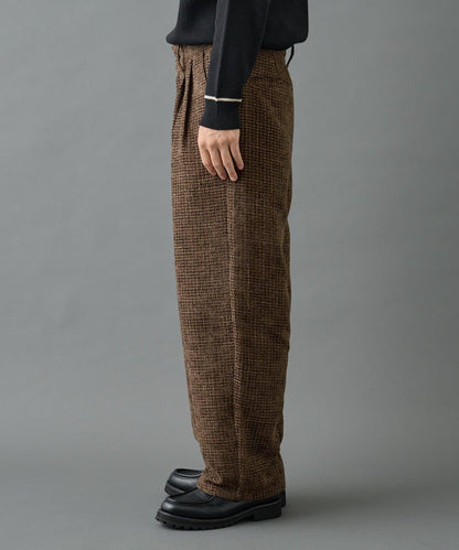 【AW】花呢雙褶錐形褲