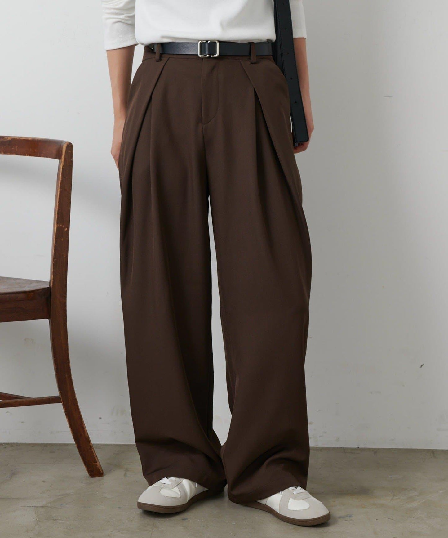 【AW】TR BOX褶皺長褲