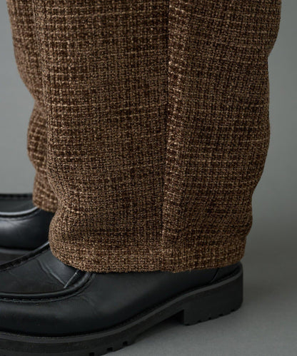 【AW】花呢雙褶錐形褲