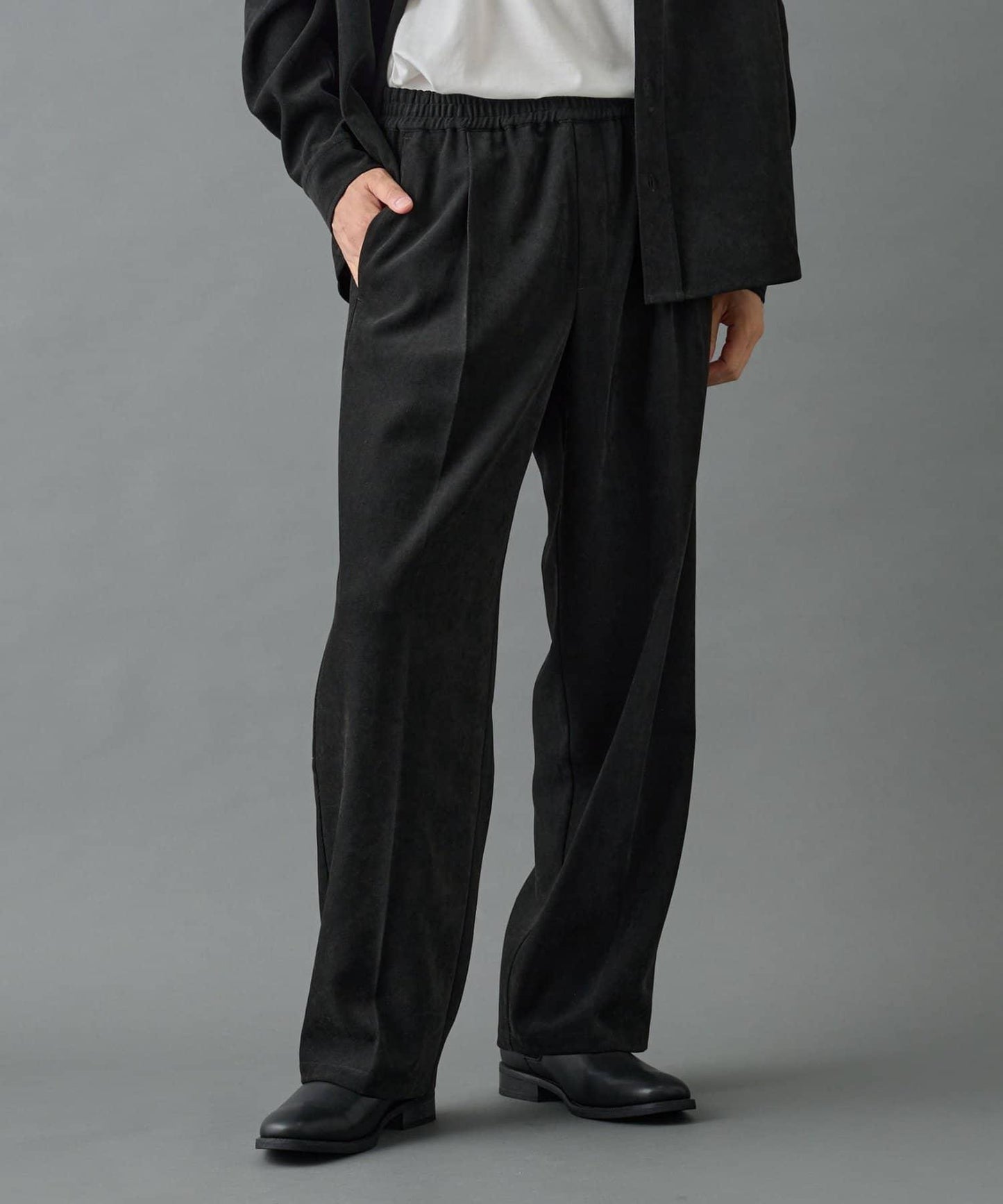 【AW】漸變斜紋休閒直筒西裝褲