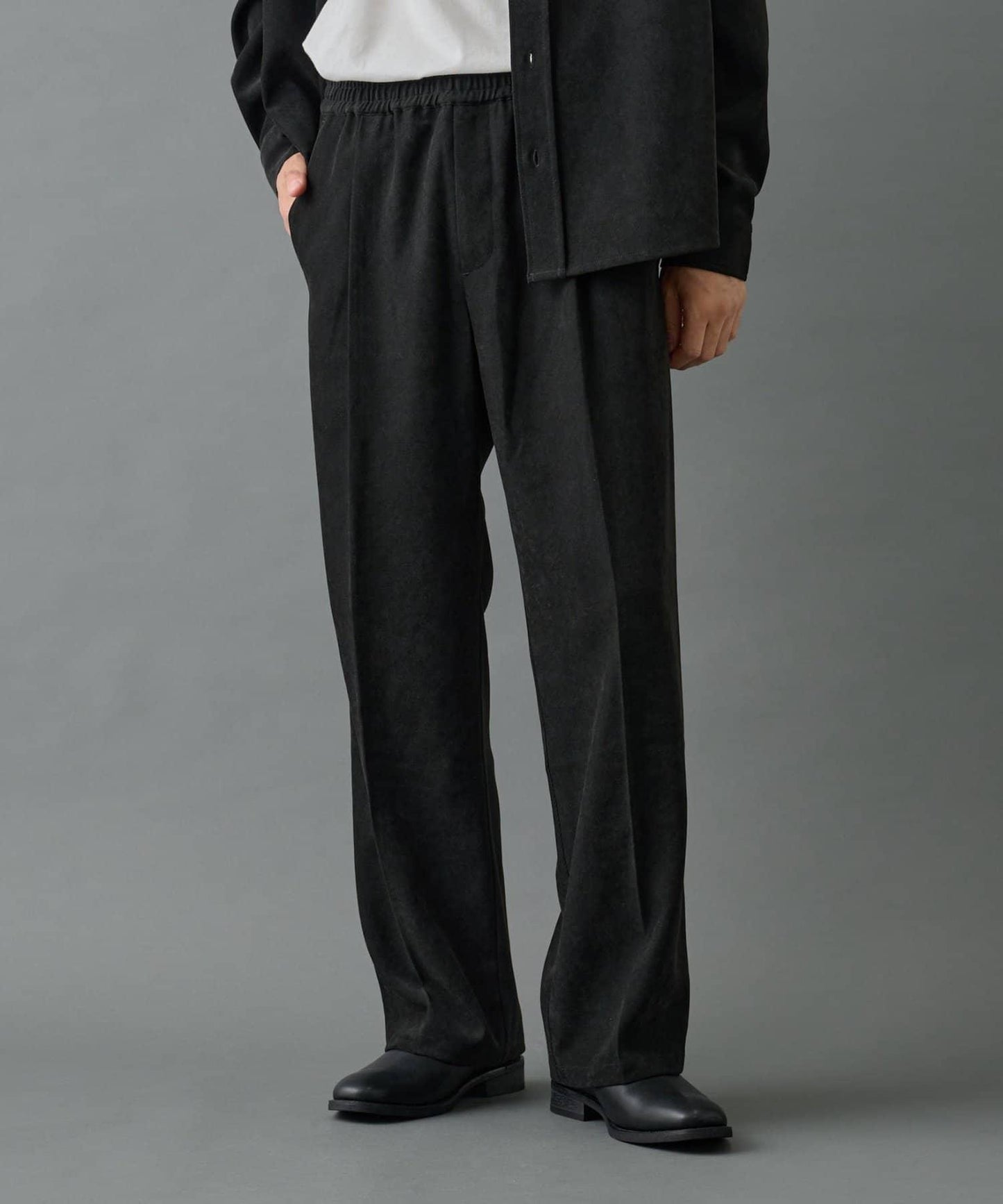 【AW】漸變斜紋休閒直筒西裝褲