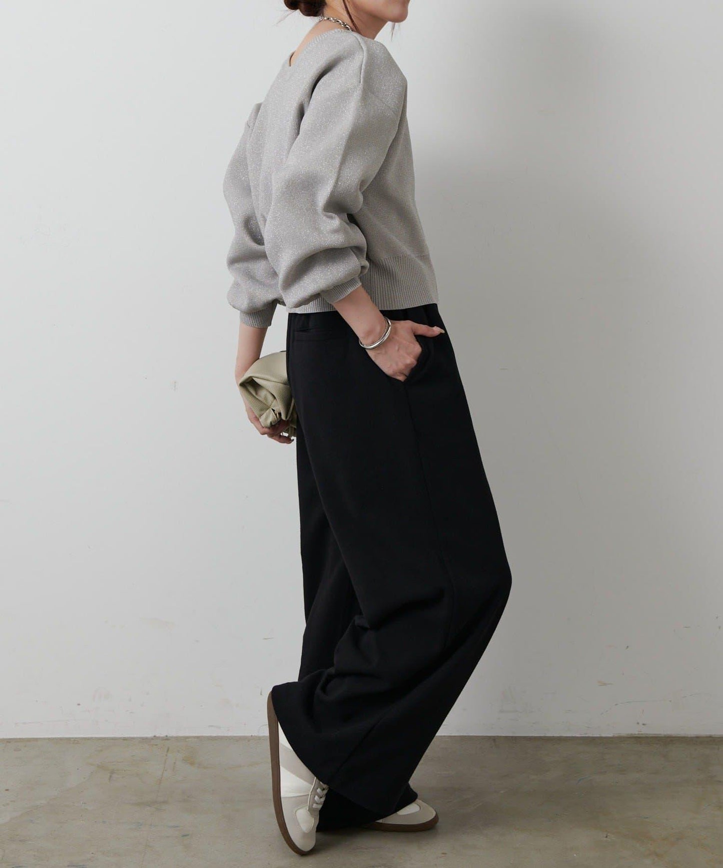 【AW】寬鬆丹寧長褲