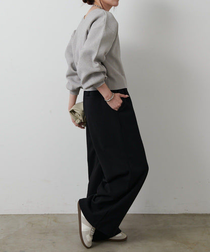 【AW】寬鬆丹寧長褲