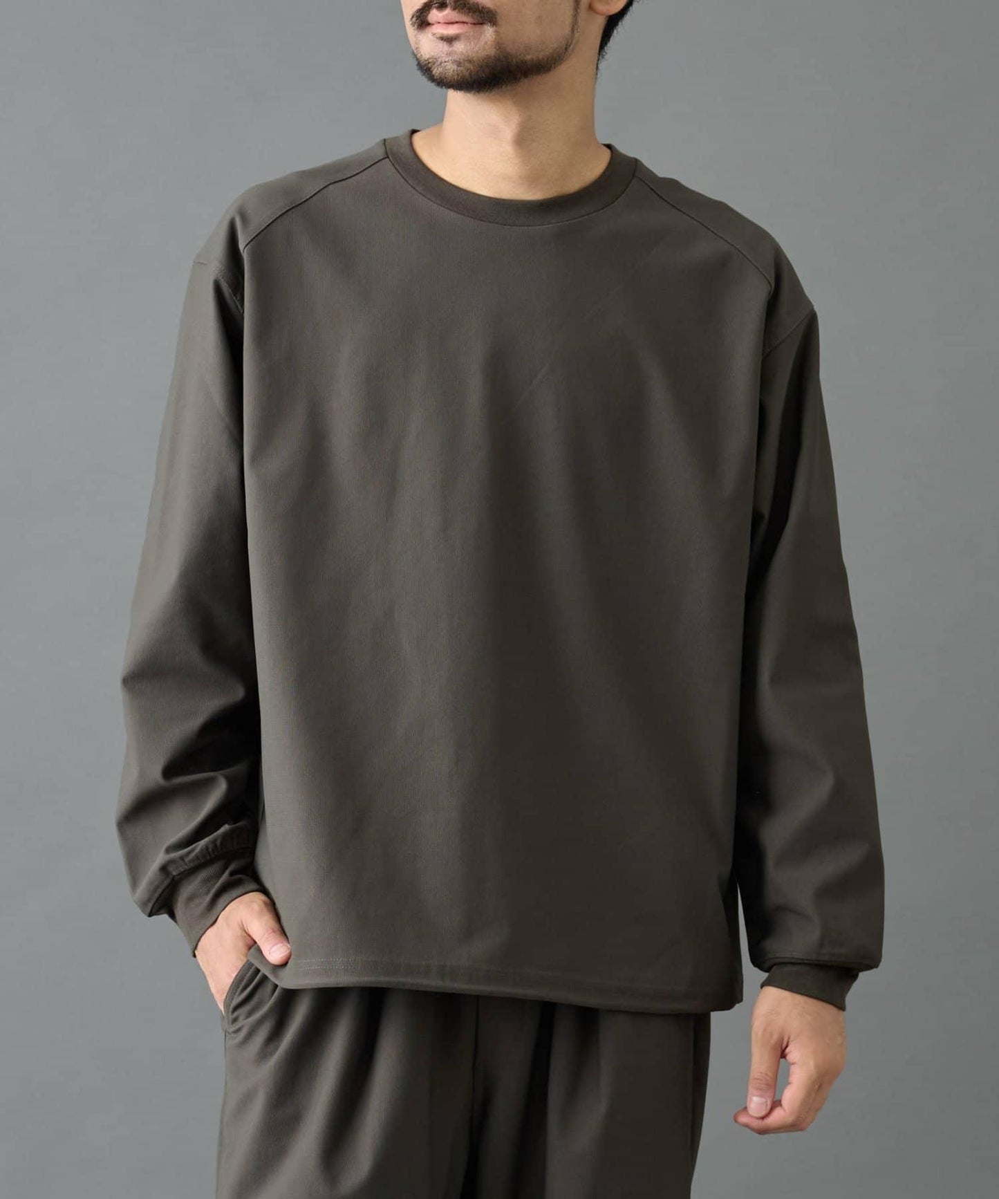 【AW】格紋彈力套頭衫