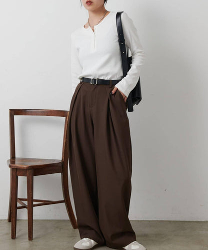 【AW】TR BOX褶皺長褲