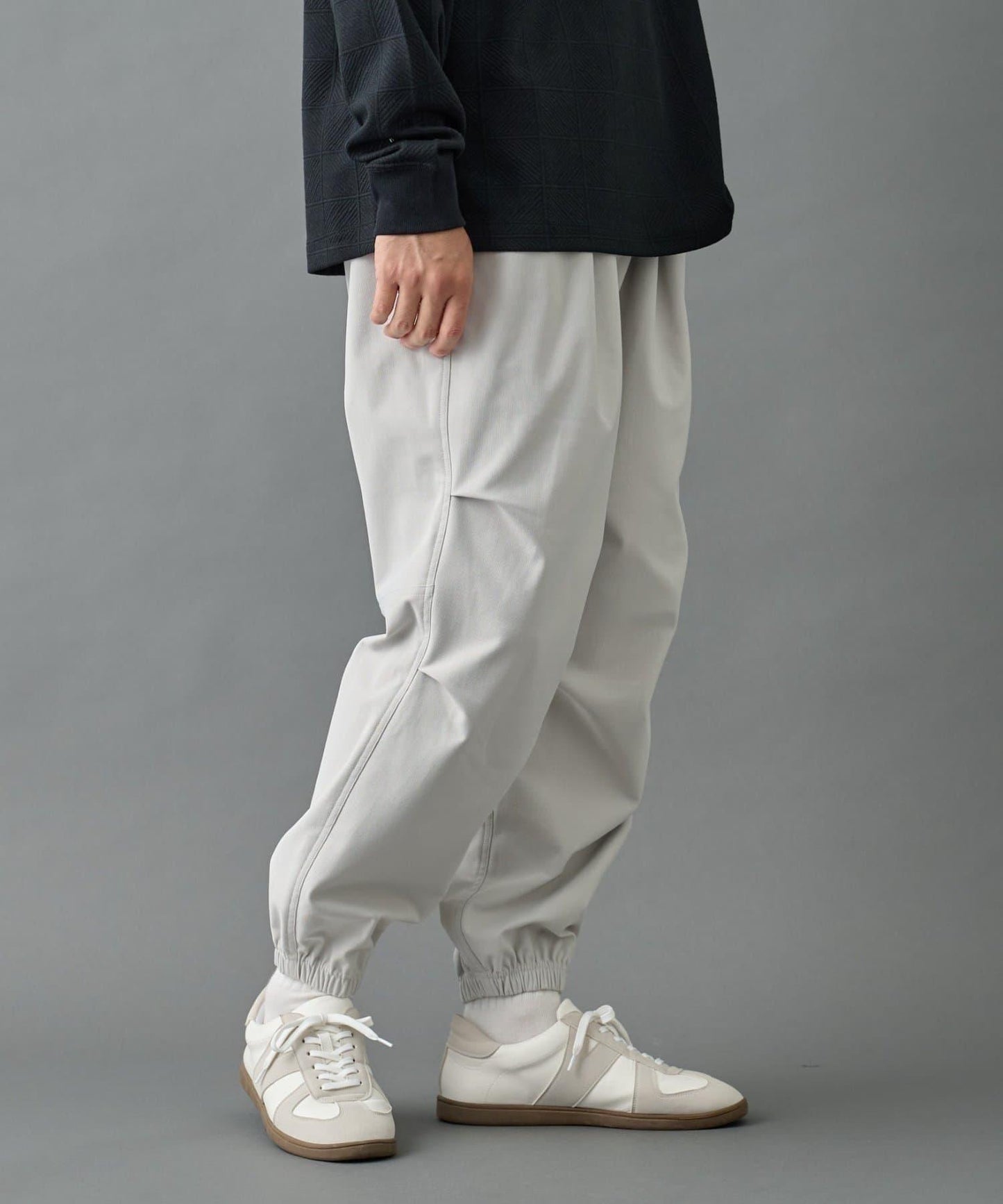 【AW】格紋彈力束腳褲